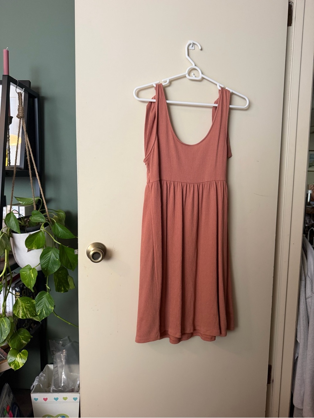 Women's Scoop-Neck Tank Dress in Peach